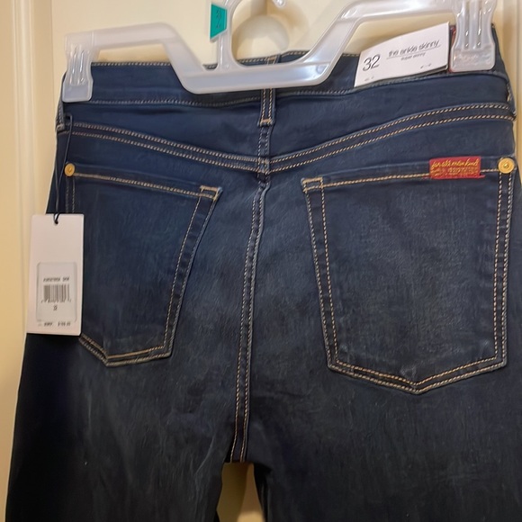 7 For All Mankind “The Ankle Skinny” skinny jeans, dark wash, NWT, Size 32 - Picture 5 of 8